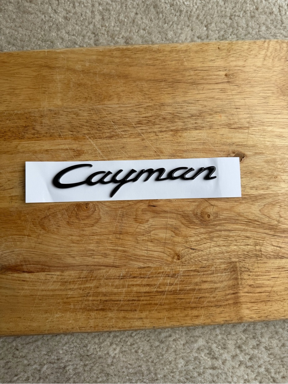 ✨ Porsche Cayman Gloss Black Rear Trunk Emblem Badge Replacement ✨